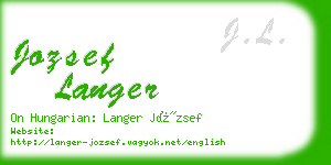 jozsef langer business card
